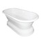Aqua Eden Pedestal Bathtubs, 66 L, 30.13 W, White, Cast Iron VCTND663025 - alternate 1